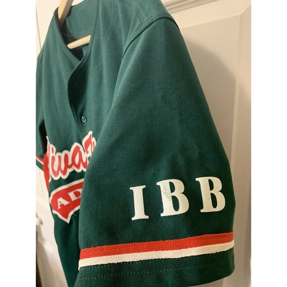 Viva Villa Adelitas Batboy Baseball-shirt Jersey Green Red‎ IBB Mens Sz L - Picture 5 of 6
